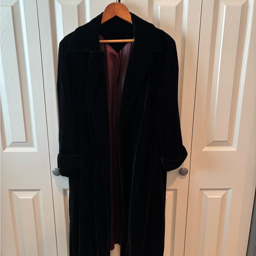 Elegant Black Velvet Coat